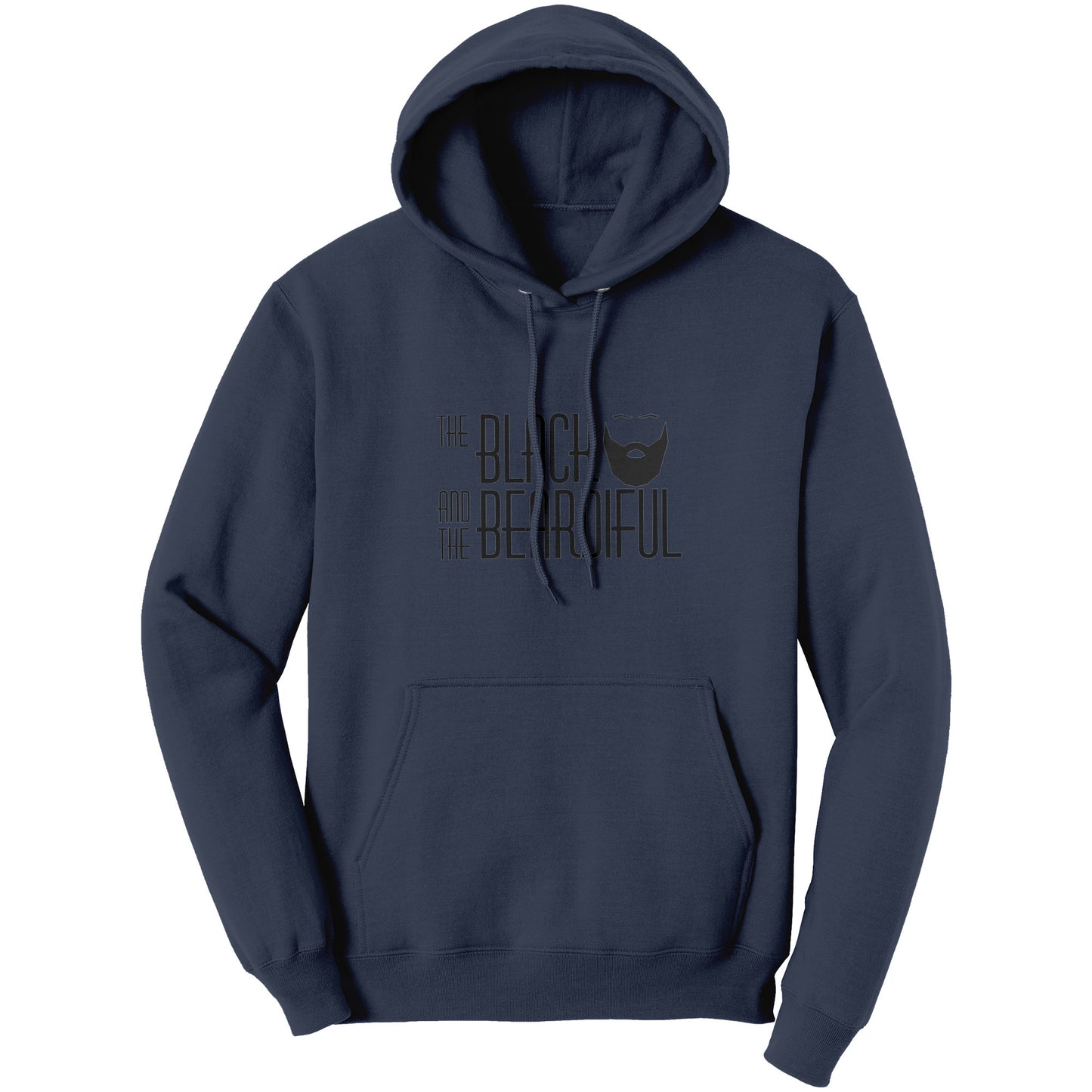The Black and  The Beardiful Script Hoodies