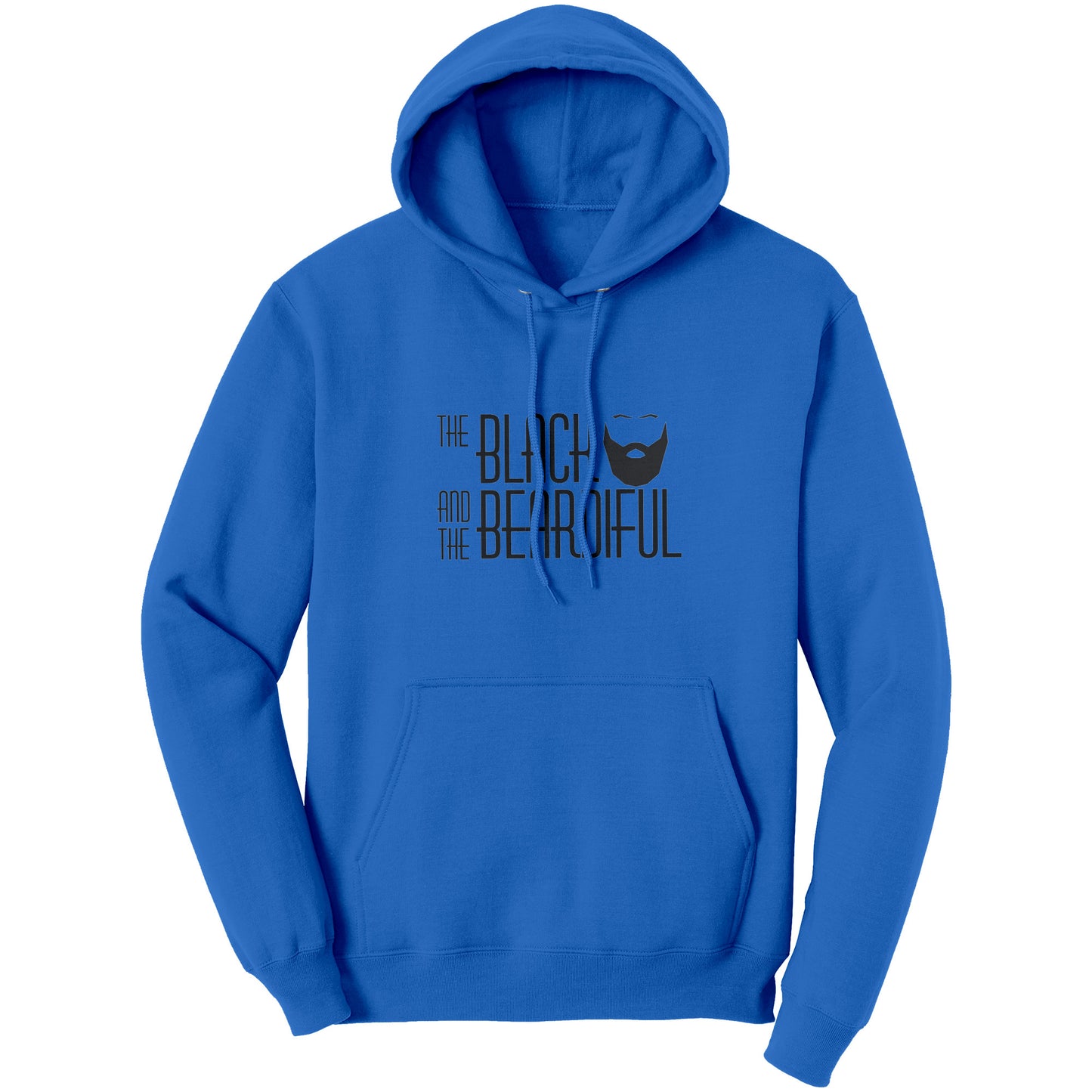 The Black and  The Beardiful Script Hoodies