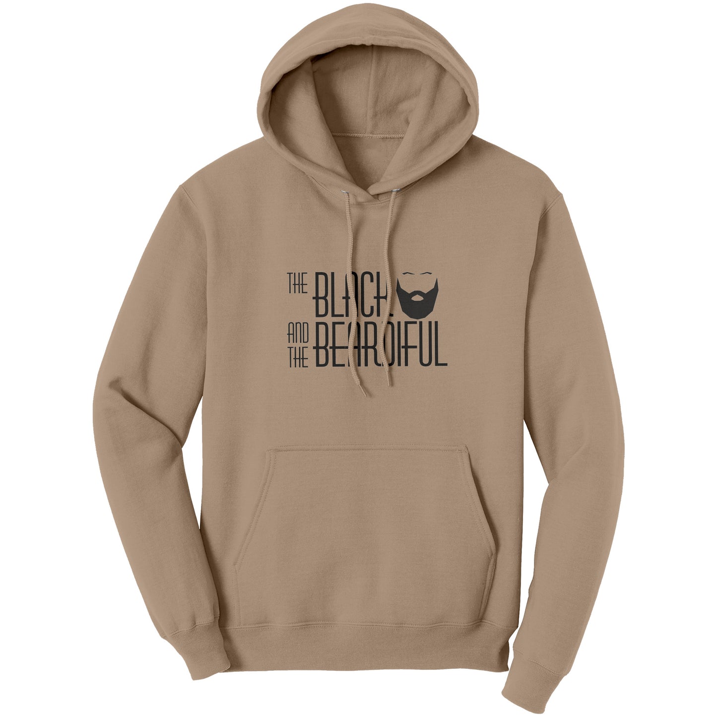 The Black and  The Beardiful Script Hoodies