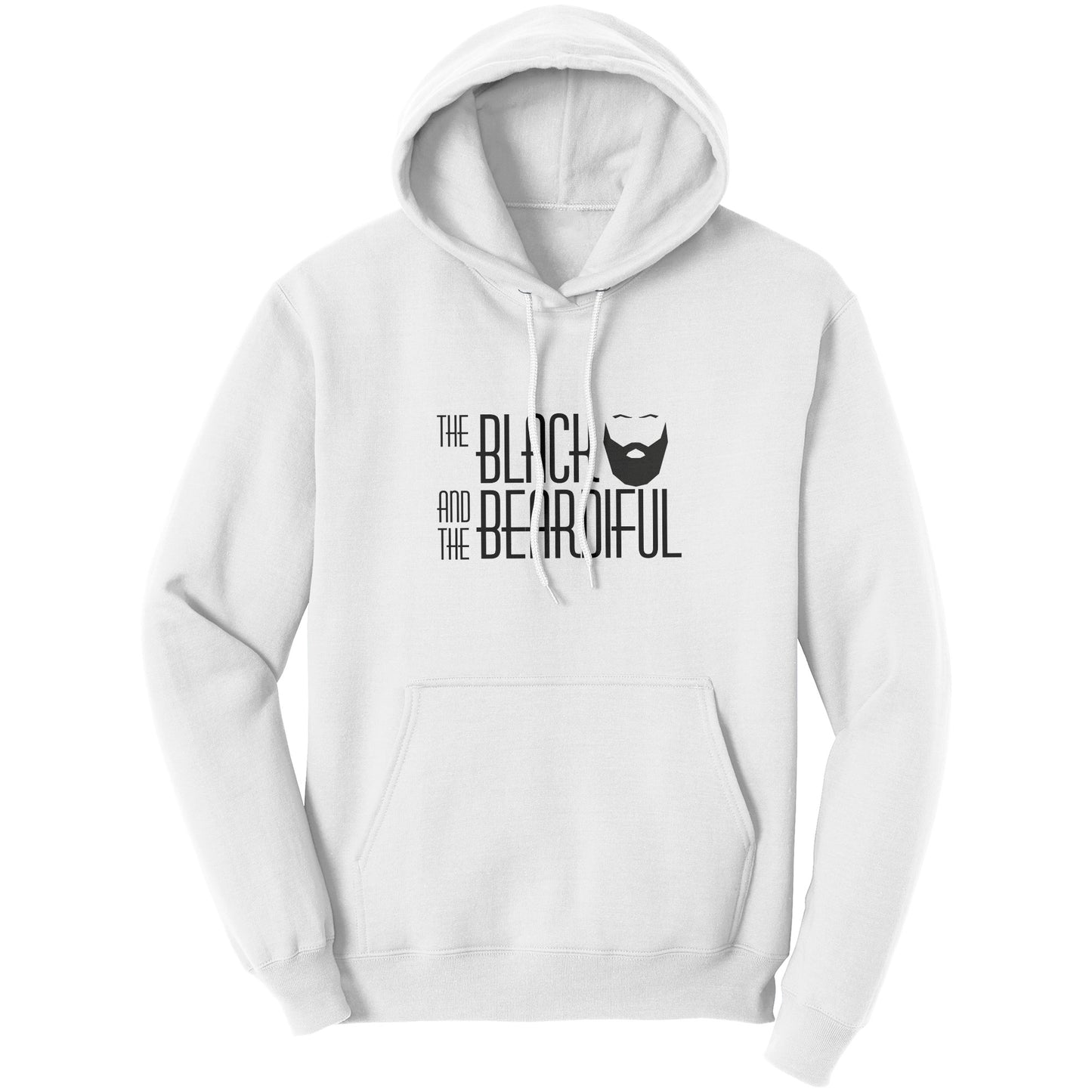 The Black and  The Beardiful Script Hoodies