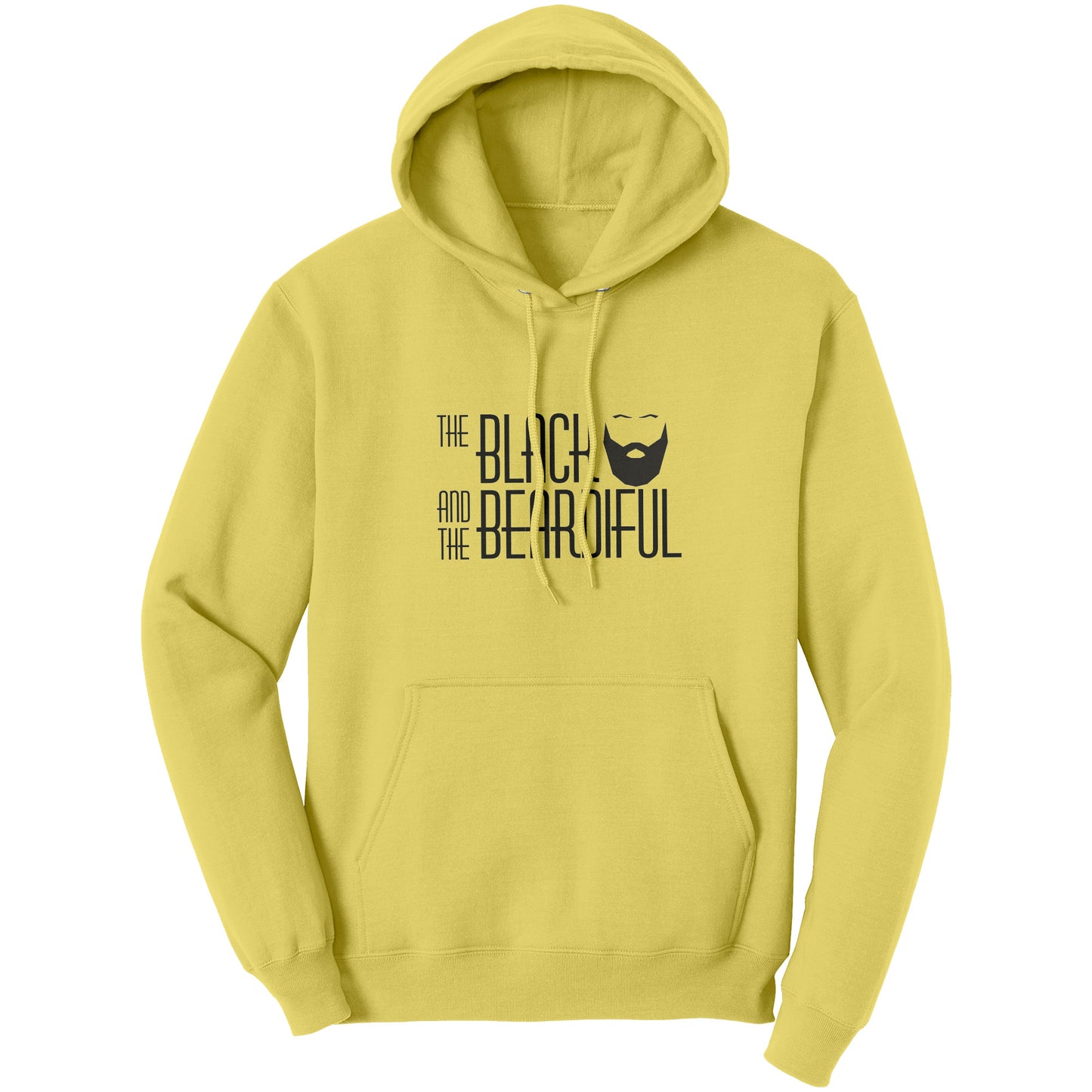 The Black and  The Beardiful Script Hoodies
